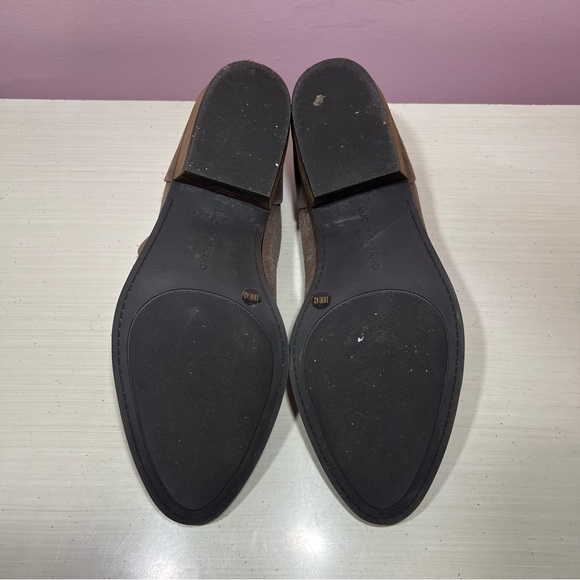 Lucky Brand Women’s 10 Brown Leather Fai Short Ankle Booties Zip Boot - Picture 5 of 6